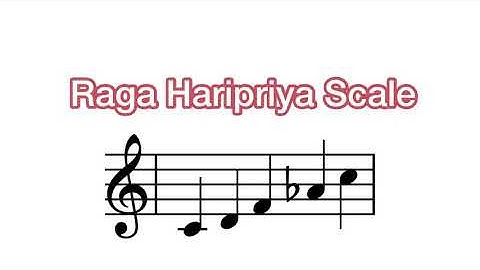 Raga Haripriya Scale, Pitch Class Set (0,2,5,8) Musical Example