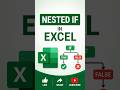 Nested IF in Excel | Multiple Conditions Using Nested IF in Excel #shorts #if #nested #viral #excel