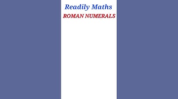 Roman Numerals (Add, Subtract, Multiply, Division) || Readily Maths || Concept Base || Shorts