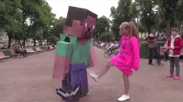 Steve gets kicked in the balls... Yaaaaaah