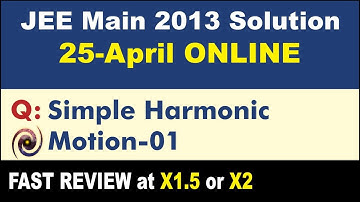 JEE Main 2013 Physics Solutions | Simple Harmonic Motion-01