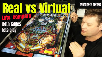 REAL vs Virtual table - KISS PINBALL  game play