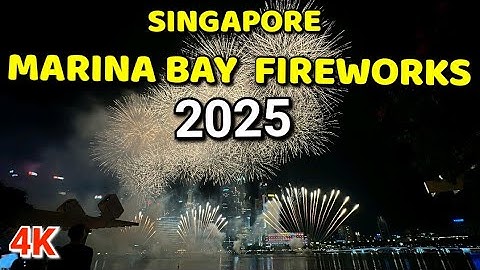 4K 🇸🇬 Singapore New Year Fireworks 2025 |  Singapore Marina Bay Fireworks 2025 | Happy New Year 2025