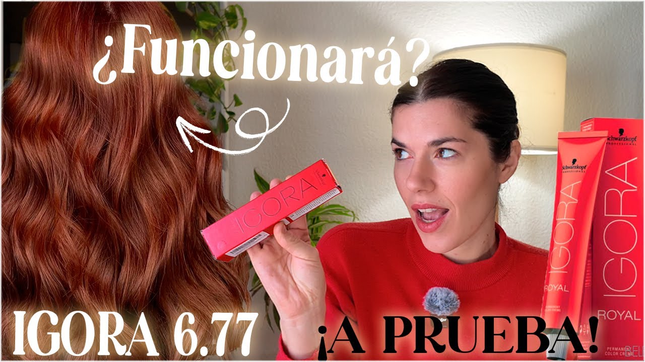Probando el tinte pelirrojo MÁS FAMOSO sin decolorar 🔥 IGORA 6-77 ¿REALMENTE FUNCIONA? 😱