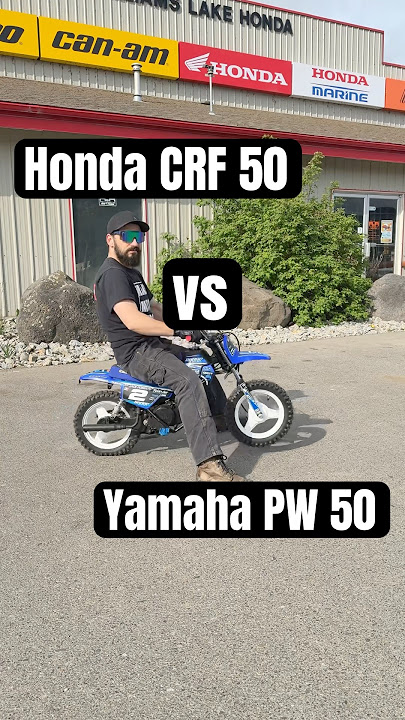 Four Stroke Honda CRF 50 vs Two Stroke Yamaha PW 50 / Which One Would YOU Pick?  #dirtbike