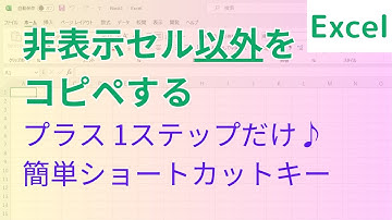 Excel 非表示セル以外をコピペする【可視セルを選択】