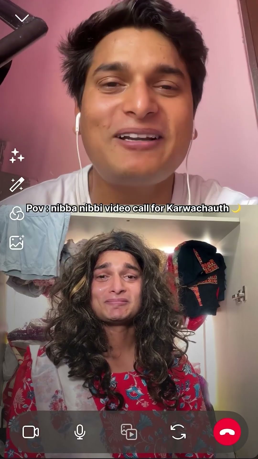 Nibba nibbi video call on Karwachauth ? most viral comedy ? #shorts #ytshorts
