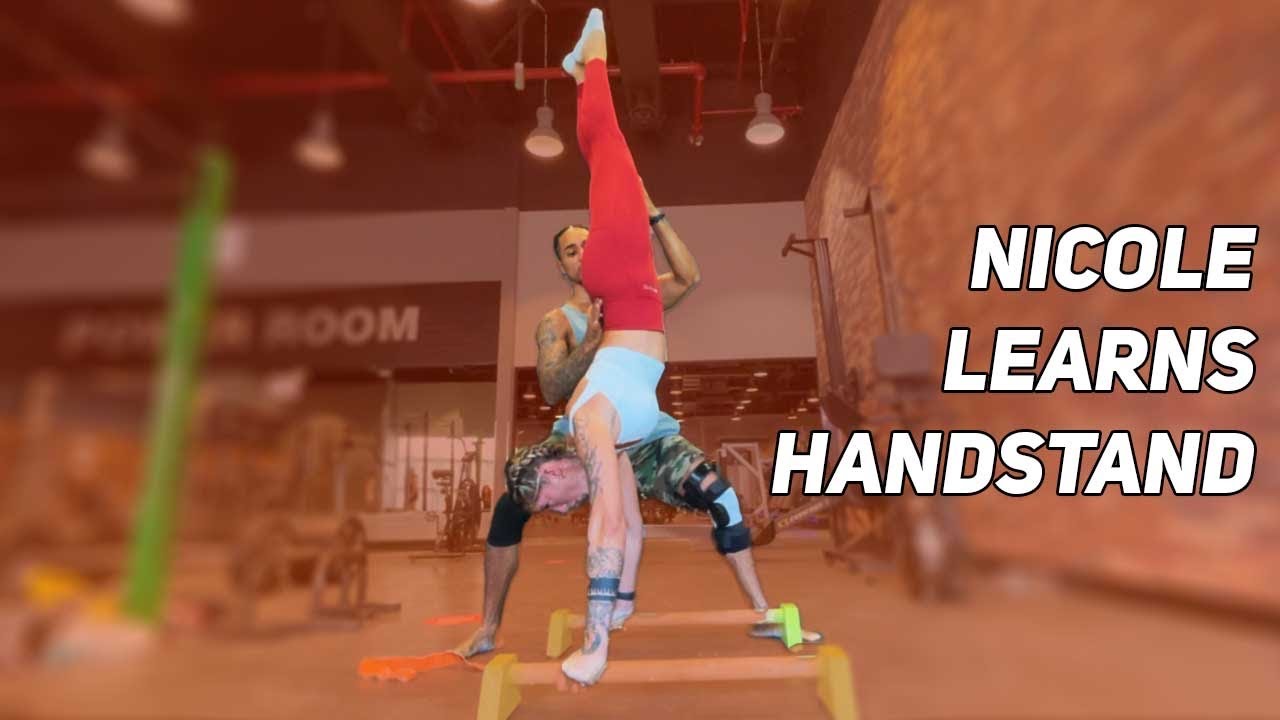 NICOLE LEARNS HANDSTAND