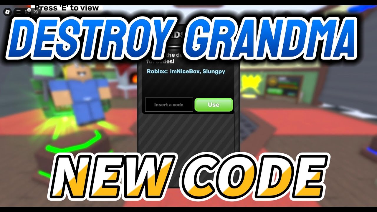 *WORKING CODE* Destroy Grandma Code for November 2024 YouTube