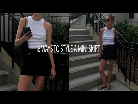 6 ways to STYLE a Black MINI SKIRT (Skort)