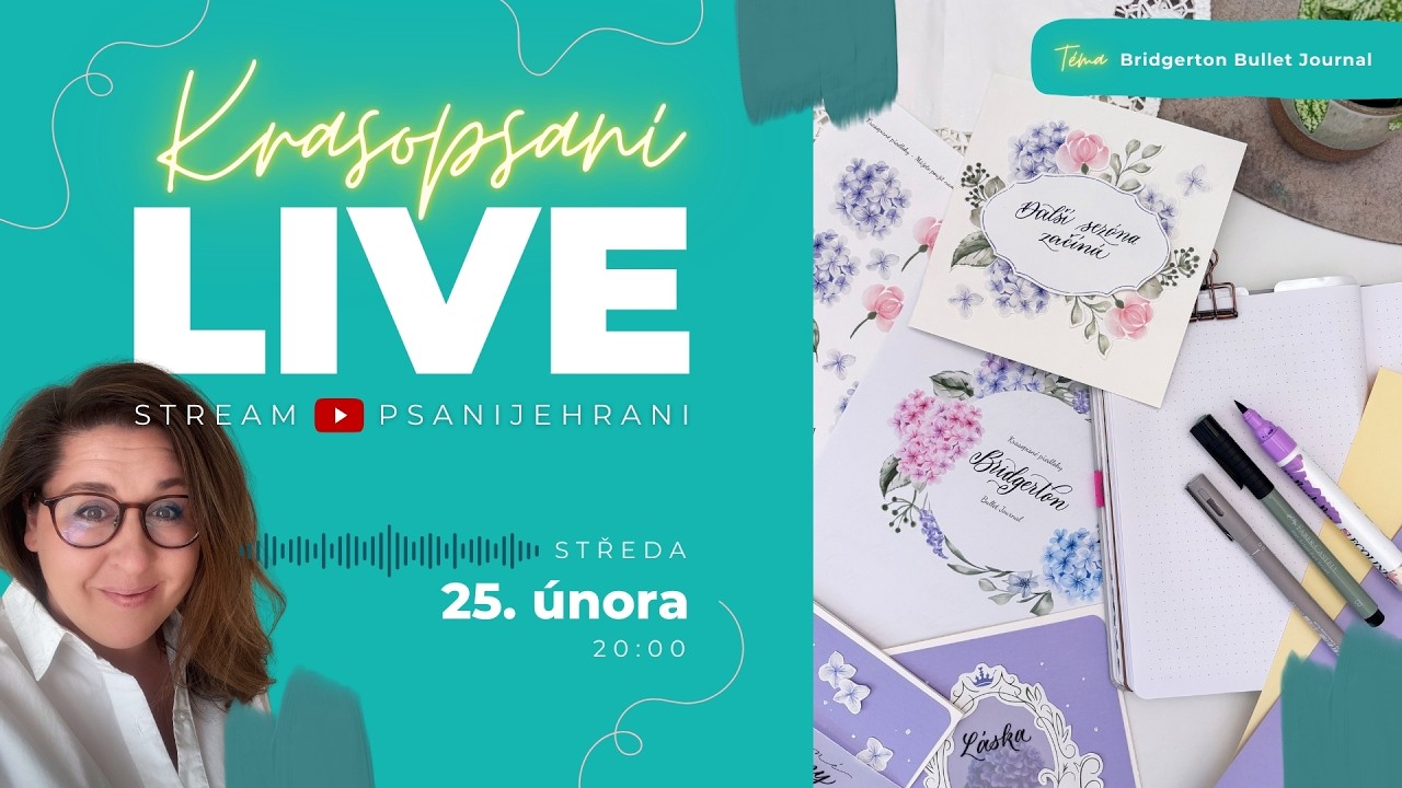 LIVE – Březnový Bullet Journal ve stylu Bridgerton