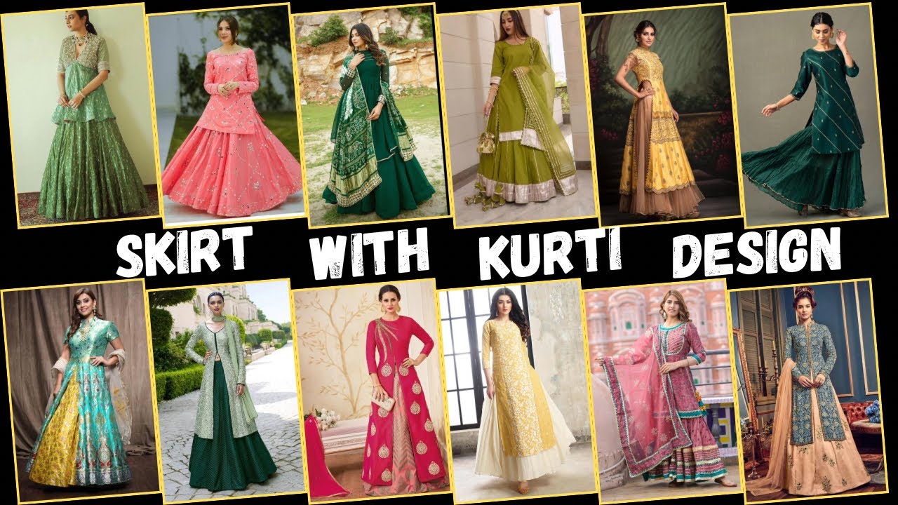 Latest Stylish & Trendy kurti/ Kurta With Skirt Designs- Color Combinations  For Kurtas, Kurtis - YouTube