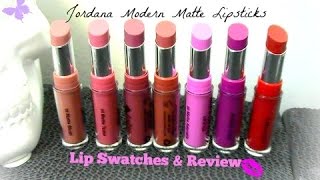 New Jordana Modern Matte Lipsticks Review & Lip Swatches