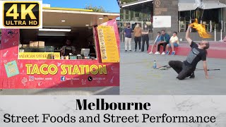 Melbourne walk around Street Food and Street Performance - Southbank walk around 2022 #melbourne