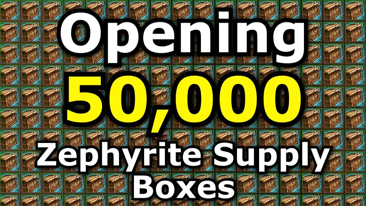 Opening 50,000 Zephyrite Supply Boxes | GW2