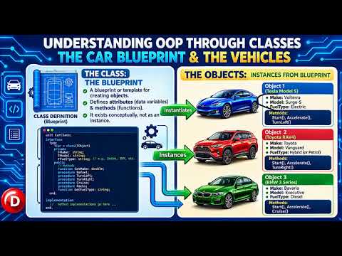 Video No1: Object Oriented Programming - Understanding the difference between a class and an object.