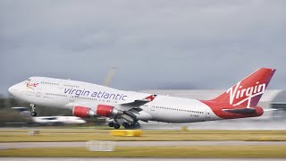 WE MISS YOU 747! Virgin Atlantic Boeing 747-400 Takeoff from Manchester Airport