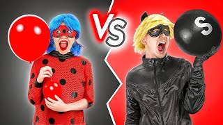 LADYBUG vs CHAT NOIR | Vraie nourriture vs Bonbon ! Et si ton ami était un zombie ? Par 123 GO! FOOD