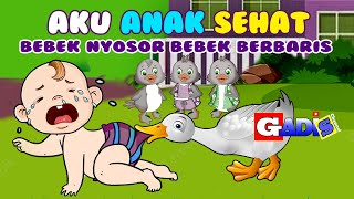 Download Lagu Aku anak sehat Tubuhku Kuat - Lagu animasi bebek nyosor berlarian  - Lagu Anak Indonesia MP3