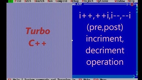 Pre and Post- increment, decrement operators in C || Turbo C || H.J.#programming