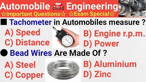 NMDC Model Paper 2021 || Top 20 Automobile 🚘 Engineering Objective Questions And Answer For All Exam