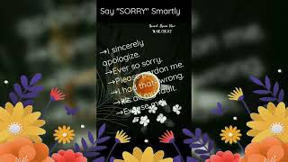 Say SORRY Smartly - 1