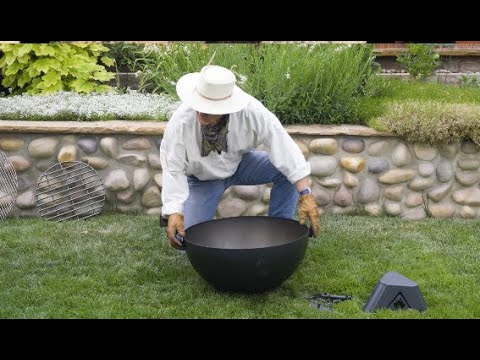 Cowboy Cauldron Ranch Boss - Giant Hanging Steel Fire Pit, Grill, and Cook  Pot