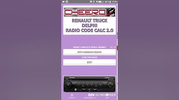 RADIO CODE CALC FOR RENAULT & MACK TRUCKS - DELPHI - GLOBAL AUDIO MID206
