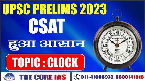 UPSC PRELIMS || CSAT || Reasoning ||  Clock ||  By Shashwat Sir