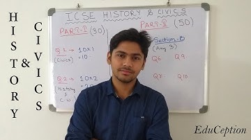 ICSE 2018 History & Civics Question Paper Pattern