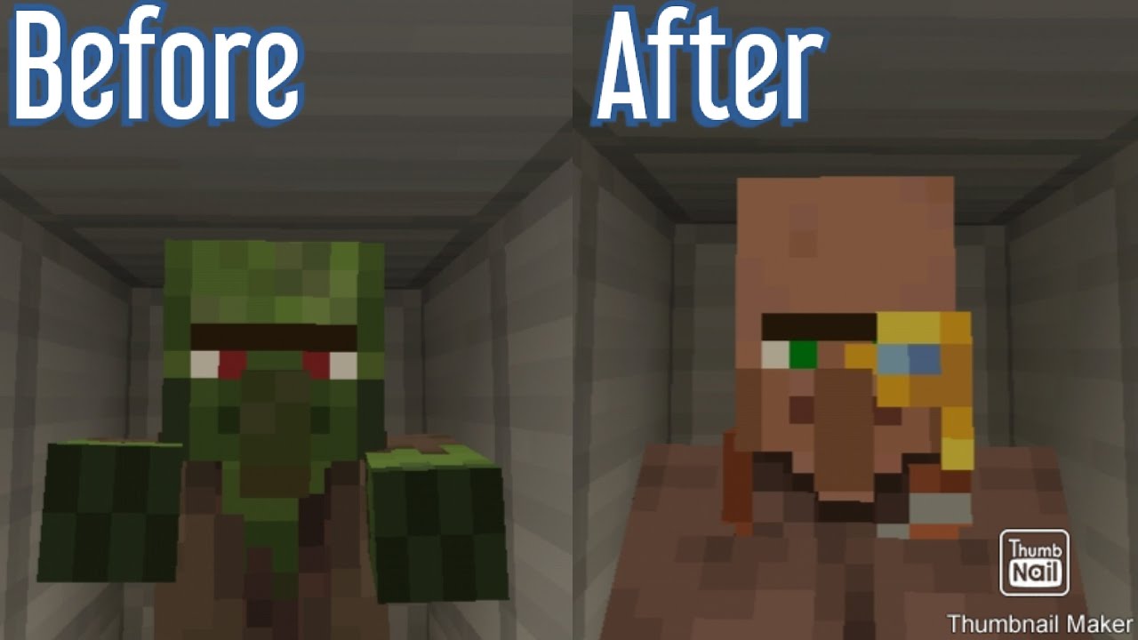 How to make zombie villager to villager ?? (No cheat) YouTube