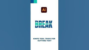 Cut Text Like a Pro in Illustrator Using the Knife Tool ✂️