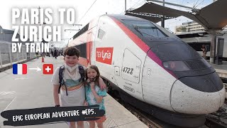 Paris to Zurich by Train TGV Lyria FIRST CLASS | Epic European Adventure #EP5