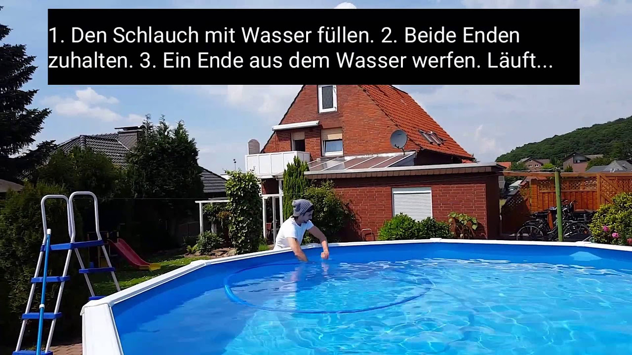 pool entleeren ohne Pumpe (Summer waves, Intex, etc.). how to empty pool without pump using a simple