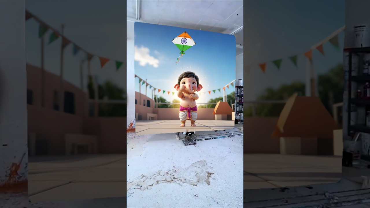 Happy Republic Day 🇮🇳 Ganpati Bappa Drawing Photo🥰Ganesh Ji Painting ❤️ 