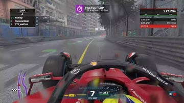 F1 22 Monaco Wet Time Trial Hot Lap + Setup (1:23.254)