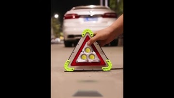 Multi-function Triangle Shape Rechargeable White COB + Red LED Emergency Warning Light