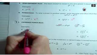 Math 2 Exponent Rules