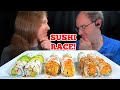 ASMR SUSHI RACE MUKBANG EATING SOUNDS