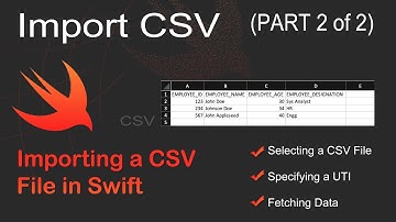 How to import a CSV File to your Swift project?