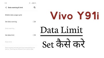 Vivo Y91i How To Set Data Limit