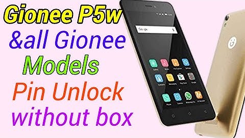 Gionee P5W Pin unlock | Gionee P5w Pattern unlock | Gionee Pin Lock removed  Gionee Hard reset