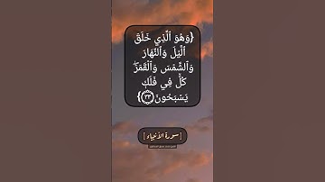 سورة الأنبياء الآية ٣٢ الى ٣٥ بصوت الشيخ محمد صديق المنشاوي