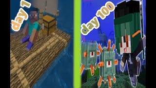 100 дней Выживание на плоту рафт в майнкрафте Minecraft but survival on a raft 100 days