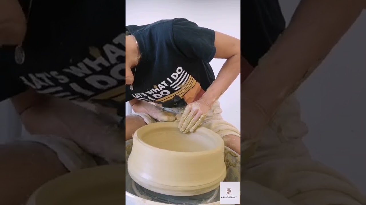 Throwing a Large Pottery Bowl on the Wheel