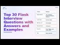 Top 30 Flask Interview Questions — Answers &amp; Real Examples | Echo With Coffee