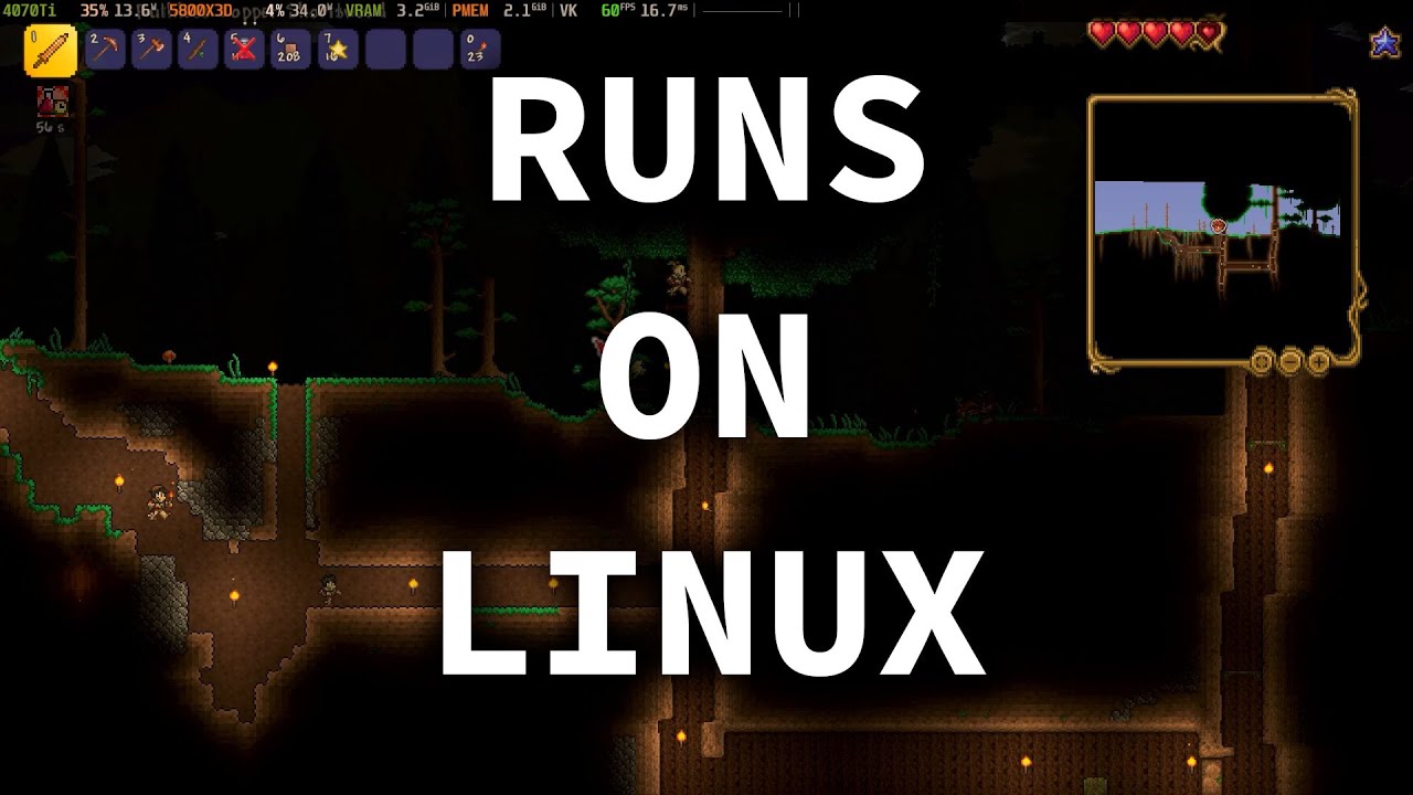 Terraria Runs on Linux [Native] - YouTube