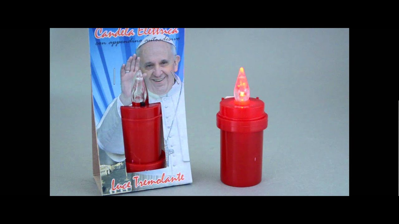 Candela Cera Bianca LED Tremolante 13x9 Cm Colatura | Vendita Online Su HOLYART - Foto 8