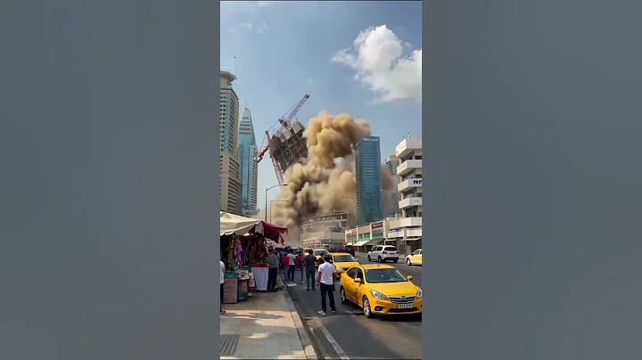 😱💥Sudden collapse of under construction building! #disaster #shortvideo #landslide #viral