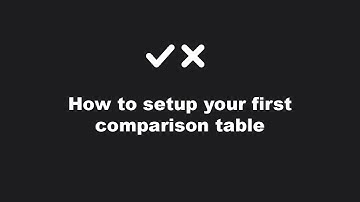 How to setup Us vs Them - Comparison Tables